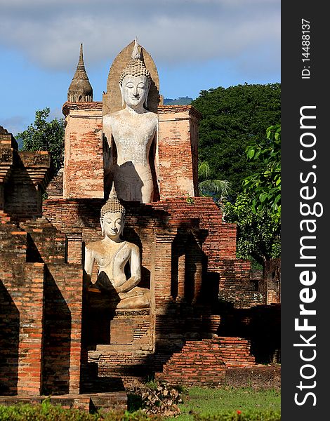 Old Temple in Sukhothai in Thailand