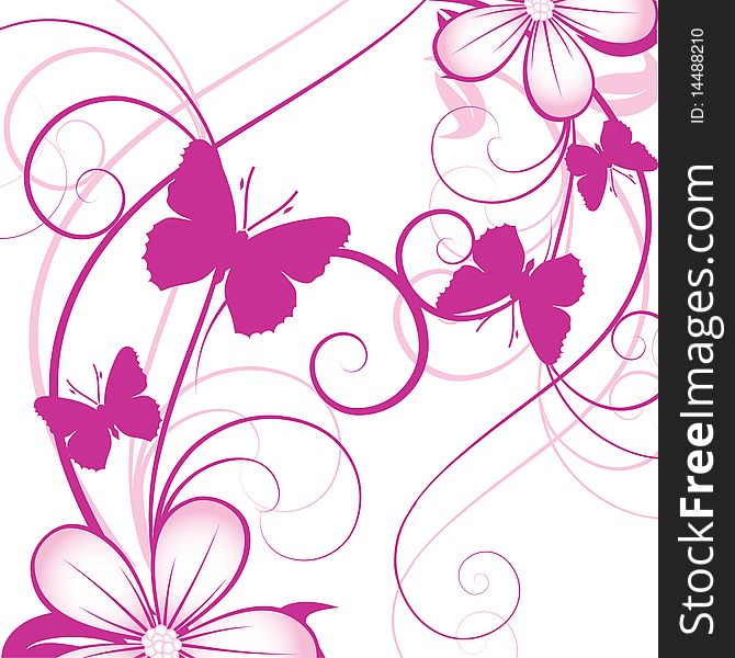 abstract  floral background with place for your text