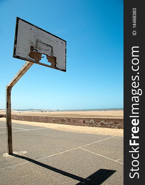 Dreamy days on the slam dunked beach court, Essaouira, Moroccoâ€ Africa