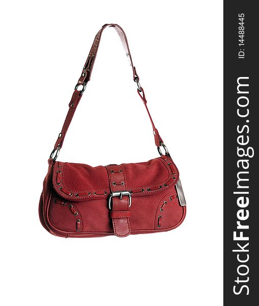 Red Leather Woman Handbag