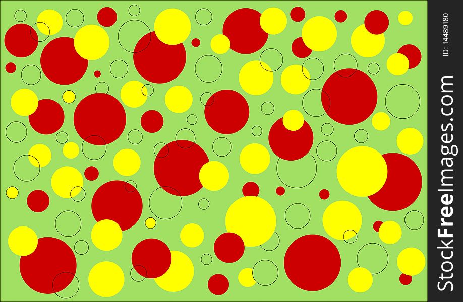 Colored circles. Background (wallpaper) vector. Colored circles. Background (wallpaper) vector.