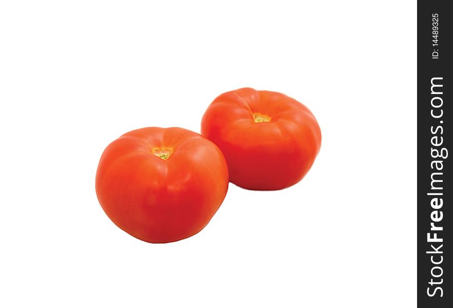 Tomatoes on white background.  Isolated.