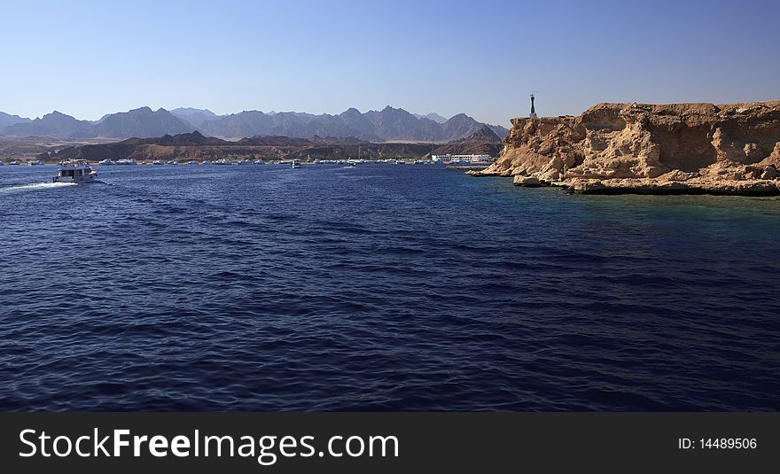 Seascape. Red Sea in Egypt.