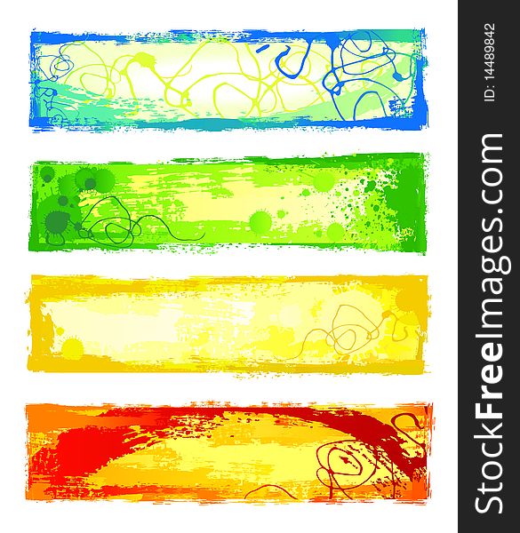 Set of abstract colorful design elements. Set of abstract colorful design elements