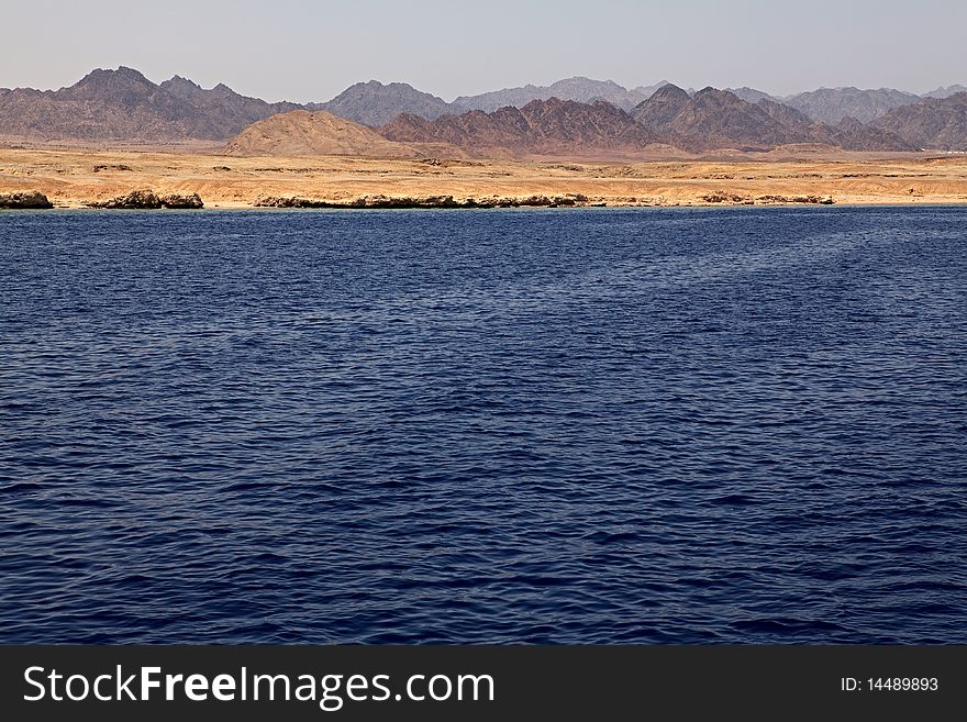 Seascape. Red Sea in Egypt.
