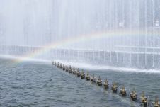Fountain And Rainbow Stock Photography Fountain And Rainbow Stock Photography