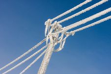 Hoar Frost On The Telephonic Line Royalty Free Stock Images Hoar Frost On The Telephonic Line Royalty Free Stock Images