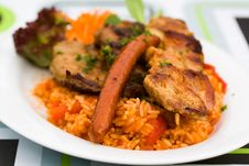 Mixed Meat Of Pork And Lamb,grilled Stock Images Mixed Meat Of Pork And Lamb,grilled Stock Images