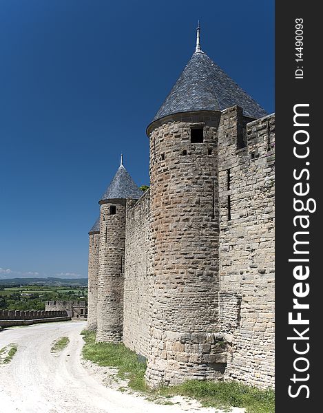 The ancient city of Carcassonne in the south of France is the most famous example of French medieval architecture.
More than 3 million tourists visit Carcassonne every year.
In the distance you can see the Pyrenees mountains. The ancient city of Carcassonne in the south of France is the most famous example of French medieval architecture.
More than 3 million tourists visit Carcassonne every year.
In the distance you can see the Pyrenees mountains.
