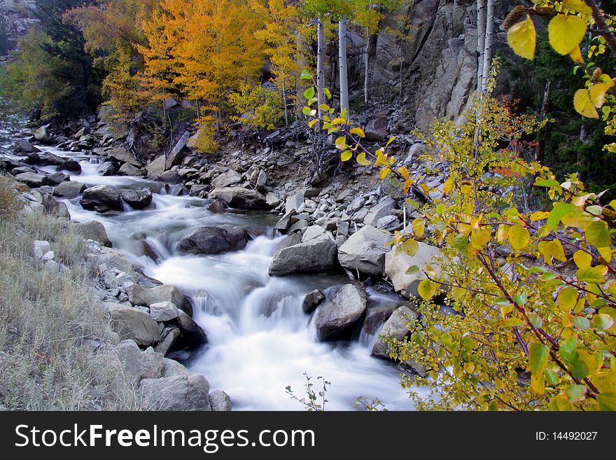 Cascade water falls near cottonwood pass Colorado. Cascade water falls near cottonwood pass Colorado