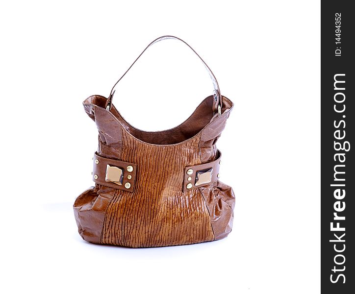 Brown Leather Woman Handbag