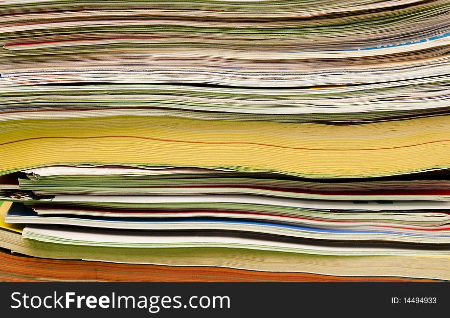 Stack of magazines for recycling