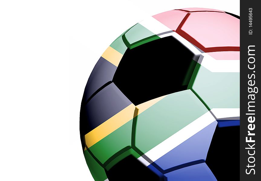 South africa ball over white background. Illustration. South africa ball over white background. Illustration