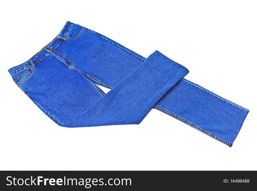 Jeans isolated on white background