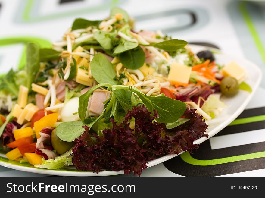 Fresh,big italian summer salad