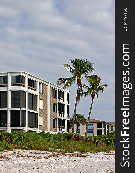 Oceanfront Beach Condominium Afternoon  Sanibel Island Florida