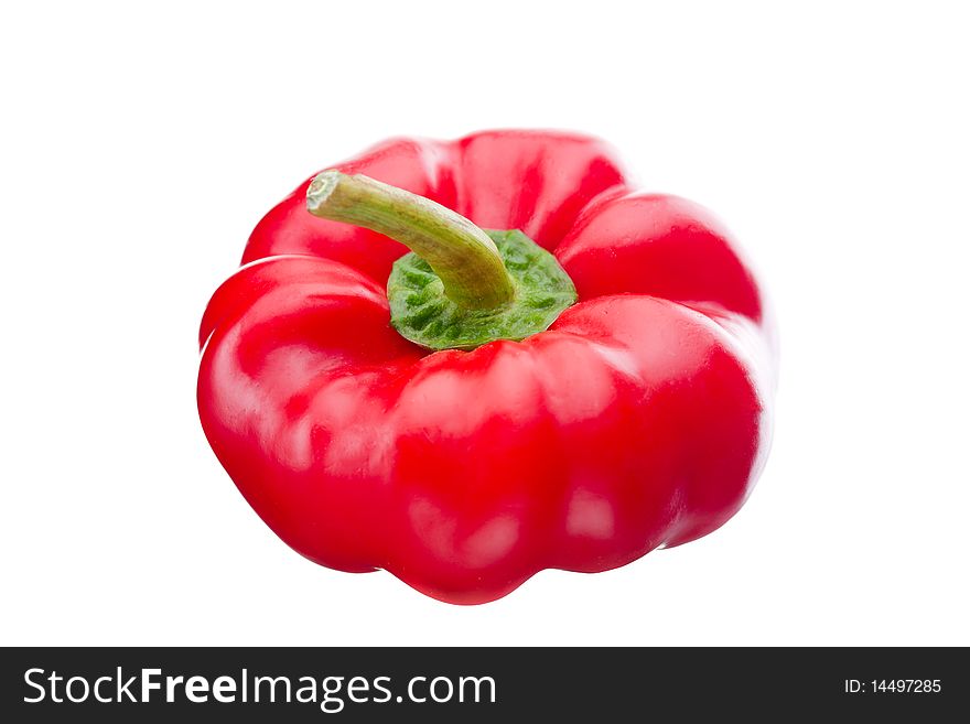 Red Paprika On White Background