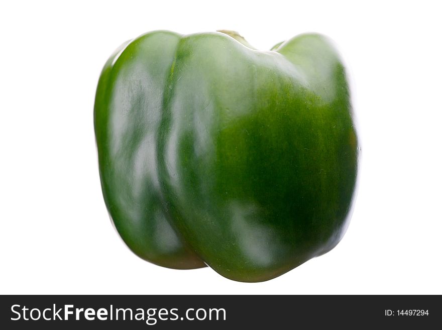 Isolated sweet yellow bell pepper (Capsicum annuum) on white background. Isolated sweet yellow bell pepper (Capsicum annuum) on white background.
