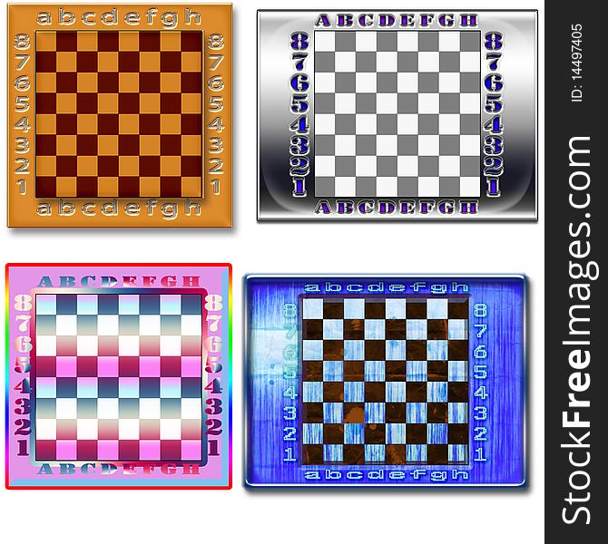 Chessboards for games or tutorials