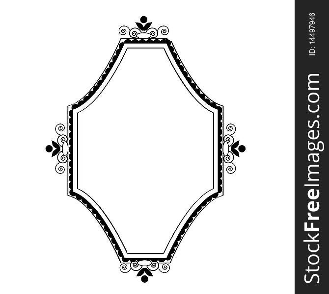 A vector illustration of a black border frame pattern