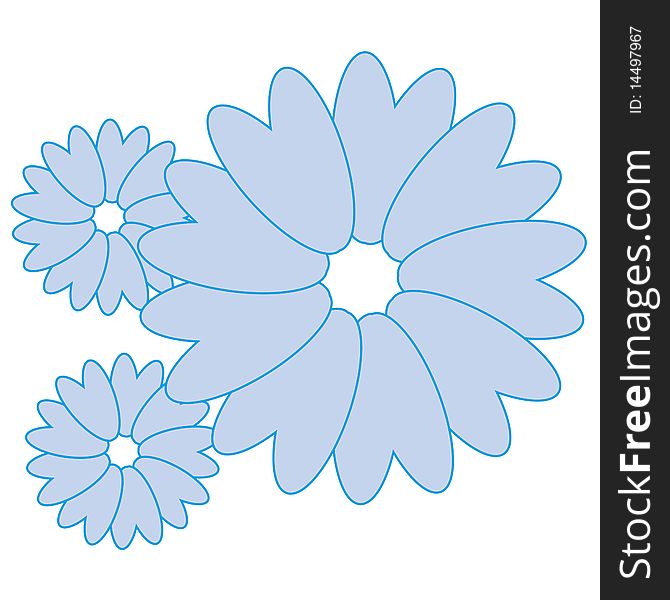 A beautiful  vector illustration set of flowers