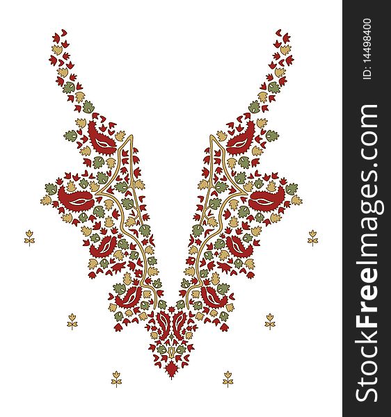 Necklace Design Fashion Embroidery Paisley