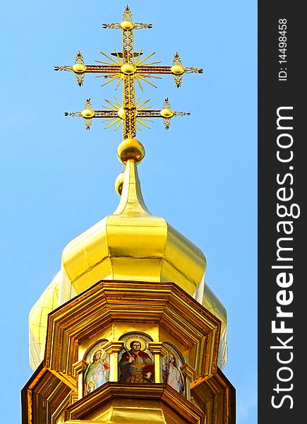 The cross of orthodox church, Russia