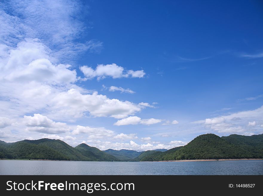 Landscapes on the dam in thailand,travel in thailand. Landscapes on the dam in thailand,travel in thailand