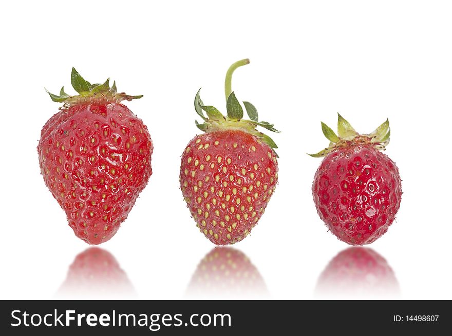 Strawberries isolated on white (with clipping path). Strawberries isolated on white (with clipping path)