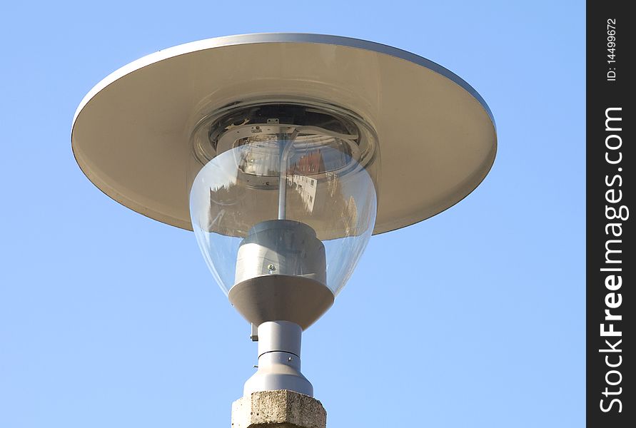 Street-lamp on blue sky background