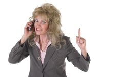 Excited Executive Business Woman On Cellphone Stock Photos Excited Executive Business Woman On Cellphone Stock Photos