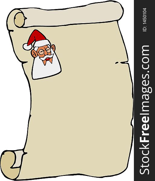 Santa Claus color cartoon artwork line-art