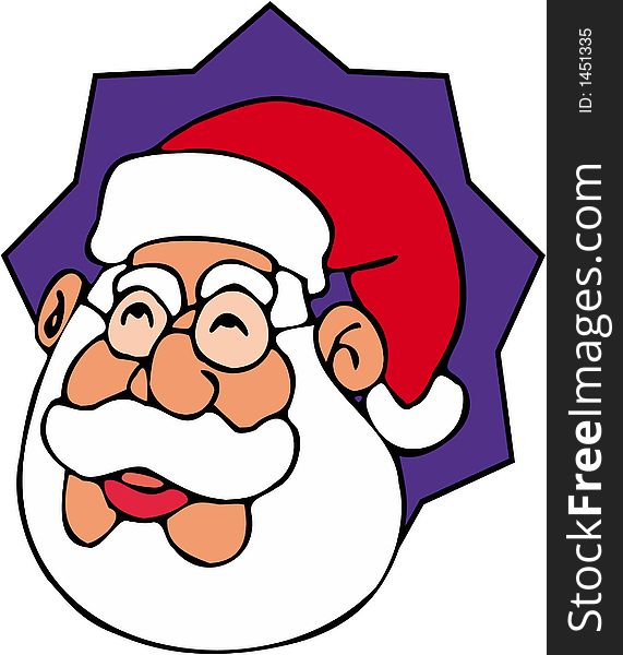 Santa Claus color cartoon artwork line-art