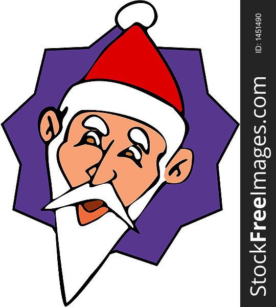 Santa Claus color cartoon artwork line-art