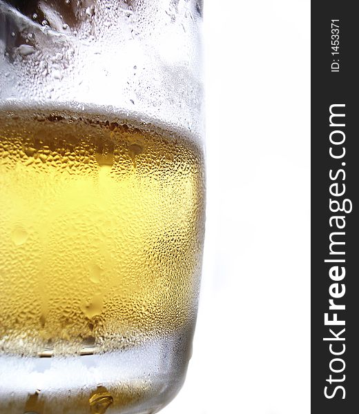 Glass of beer on white background. Glass of beer on white background