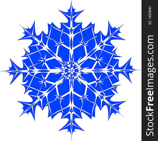 Snowflake on a white background