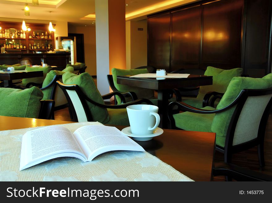 Caffe restaurant interior at the center of podgorica. Caffe restaurant interior at the center of podgorica