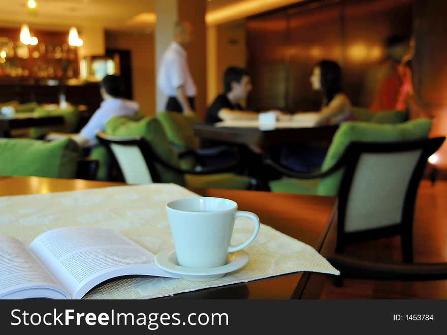 Caffe restaurant interior at the center of podgorica. Caffe restaurant interior at the center of podgorica