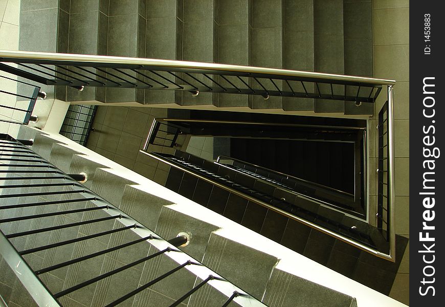 A spiral stairs. Photo made in high school.