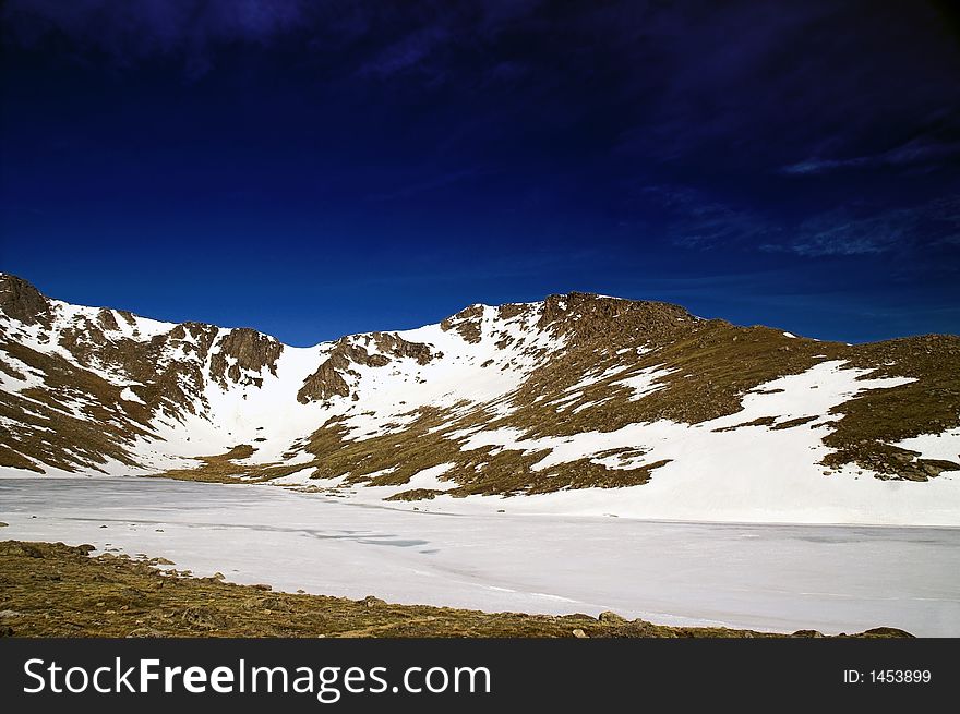 Mountains With Snow And Blue Sky