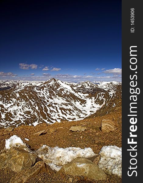 Colorado Mountains with rocks and blue sky. Colorado Mountains with rocks and blue sky