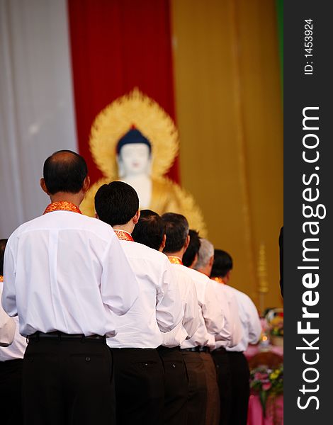 Monks ready for the ceremony at brisbane, australia. Monks ready for the ceremony at brisbane, australia