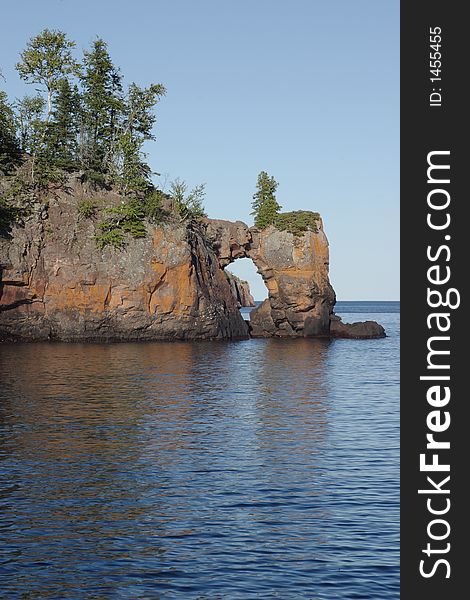 Arch on Lake Superior - Tettegouche State Park. Arch on Lake Superior - Tettegouche State Park