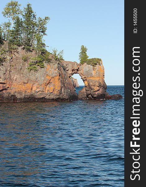 Arch on Lake Superior - Tettegouche State Park. Arch on Lake Superior - Tettegouche State Park