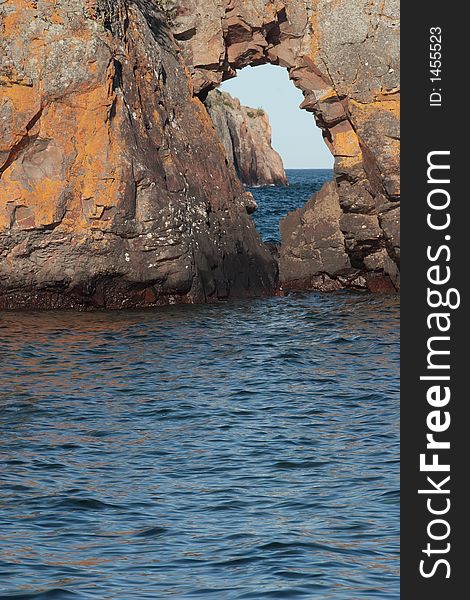 Arch on Lake Superior - Tettegouche State Park. Arch on Lake Superior - Tettegouche State Park