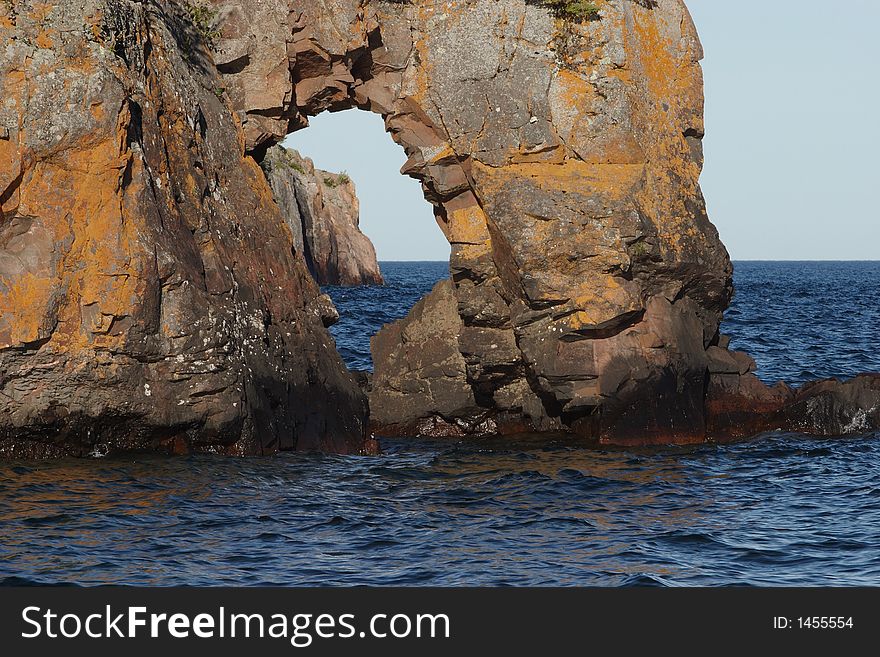 Arch on Lake Superior - Tettegouche State Park. Arch on Lake Superior - Tettegouche State Park