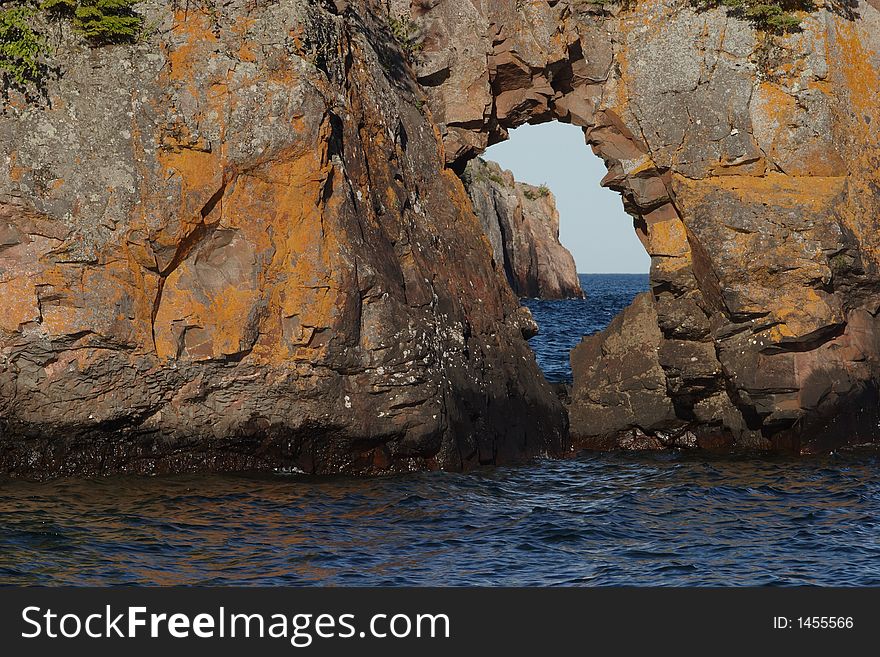 Arch on Lake Superior - Tettegouche State Park. Arch on Lake Superior - Tettegouche State Park