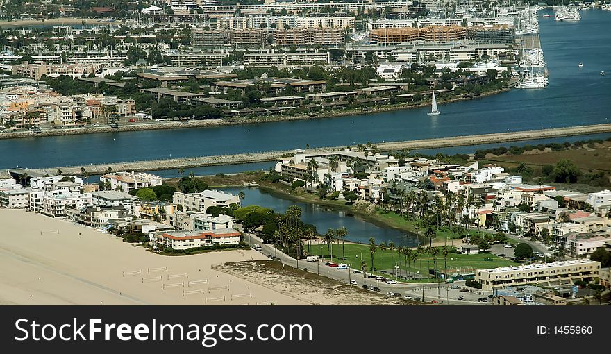 Marina del rey port entrance. Marina del rey port entrance