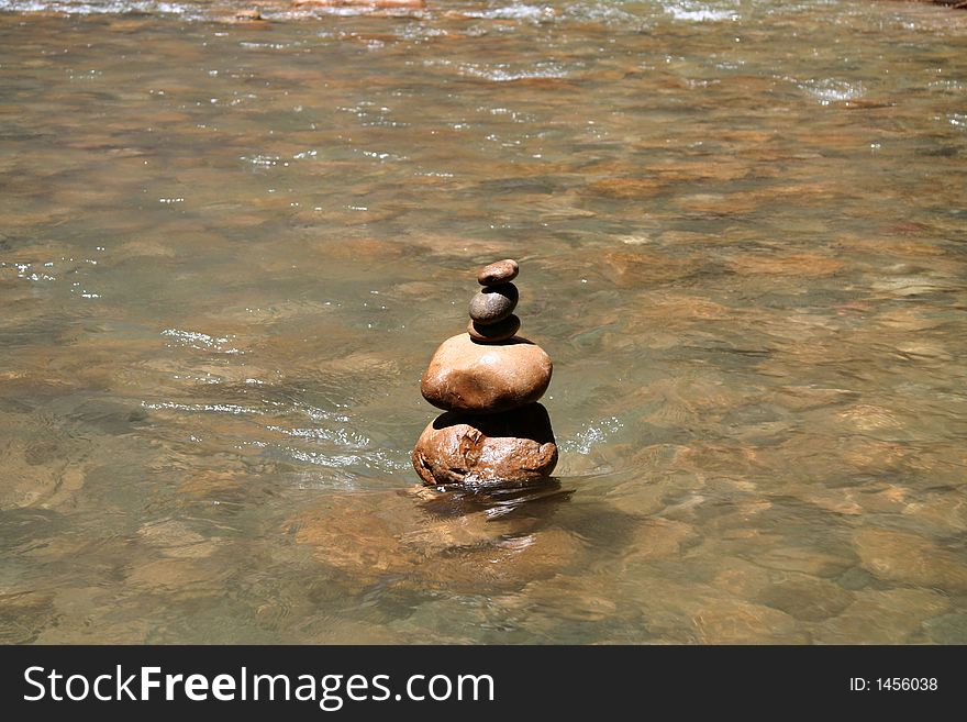 Water Carnes At Zion Canyon Narrows River