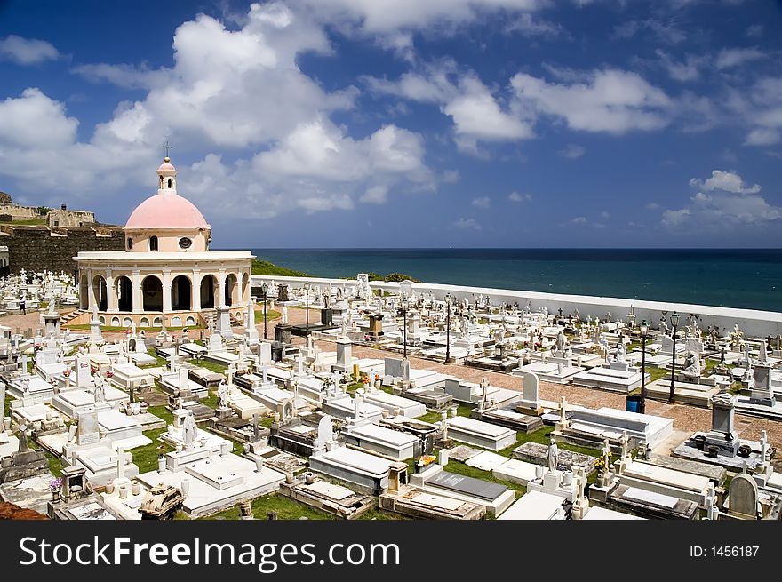 Historic cemetery in old San Juan, Puerto Rico. Historic cemetery in old San Juan, Puerto Rico